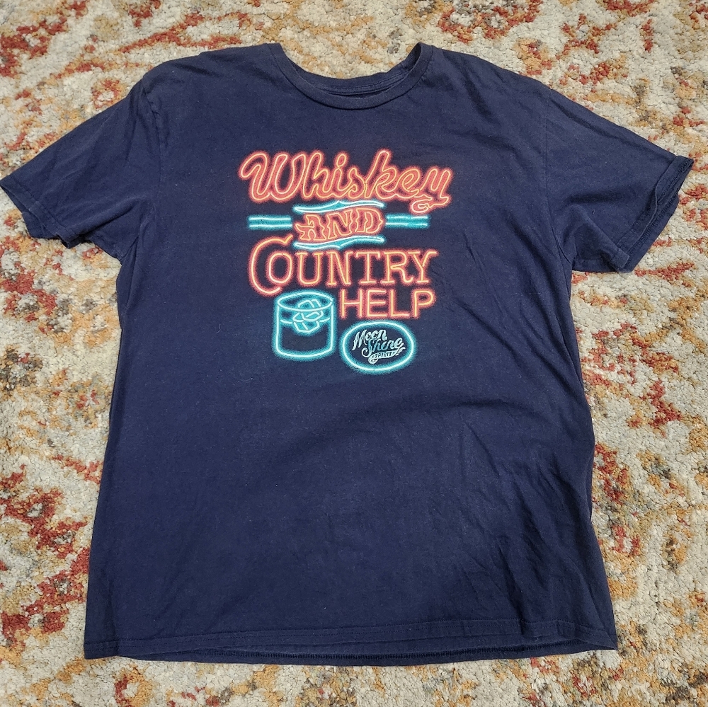 Moonshine Spirit Neon Lights Tee Shirt XL
